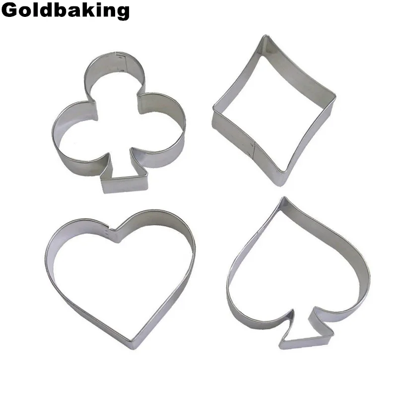 Формочки для покера Goldbaking набор из 4 предметов нержавеющей стали формочек