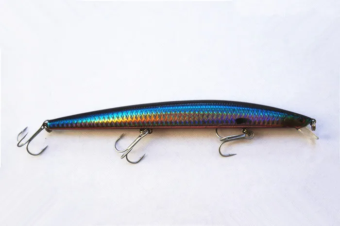 

12.5cm/13.5g Blue Color Minnow Bait Floating Type Big Lure