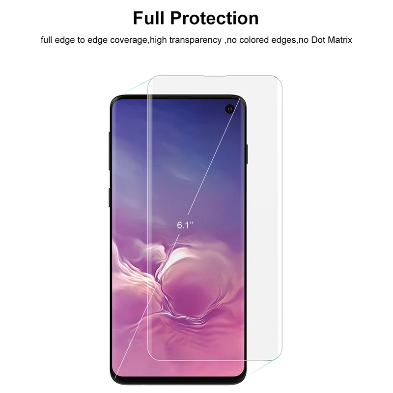 Протектор экрана с разблокировкой отпечатков пальцев для samsung Galaxy S10 УФ-стекло