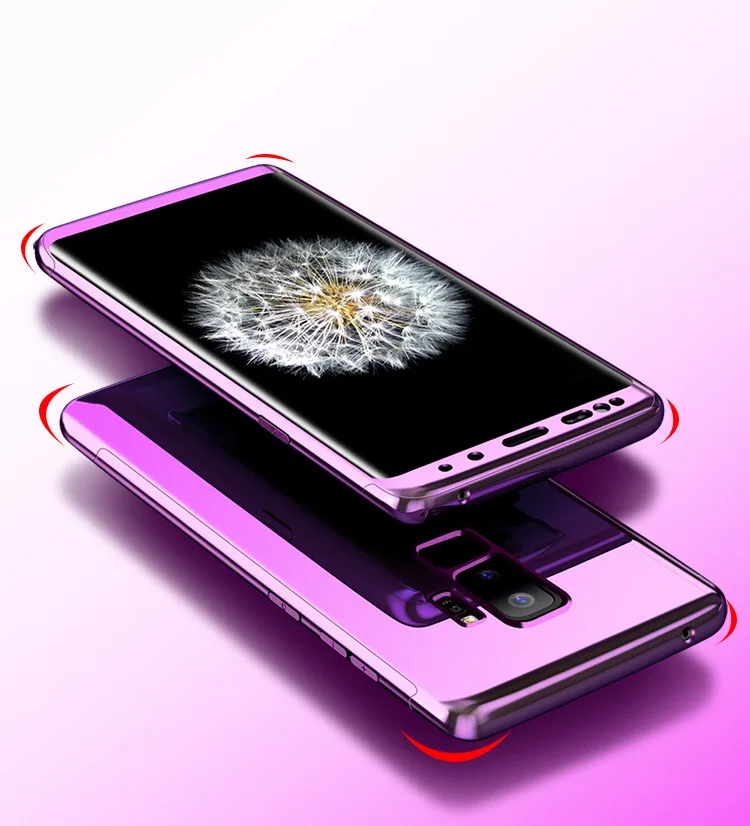 Роскошный зеркальный чехол для S10Samsung Galaxy S8Plus PC + защитный экран из закаленного