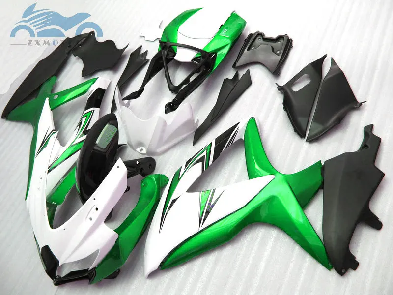 

100% Fit обтекатели комплект для SUZUKI 2008 2009 2010 GSXR600 750 K8 GSXR 600 K8 K9 08 09 10 мотоциклетные полные комплекты обтекателей зеленый белый