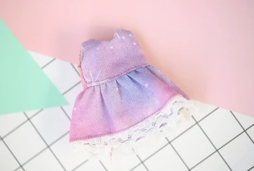 pink purple Новинка, 1 шт., модное платье для кукол ob11, милое базовое платье с небесными звездами для OB11 1/12, аксессуары для кукол bjd, Одежда для кукол - Цвет: pink purple