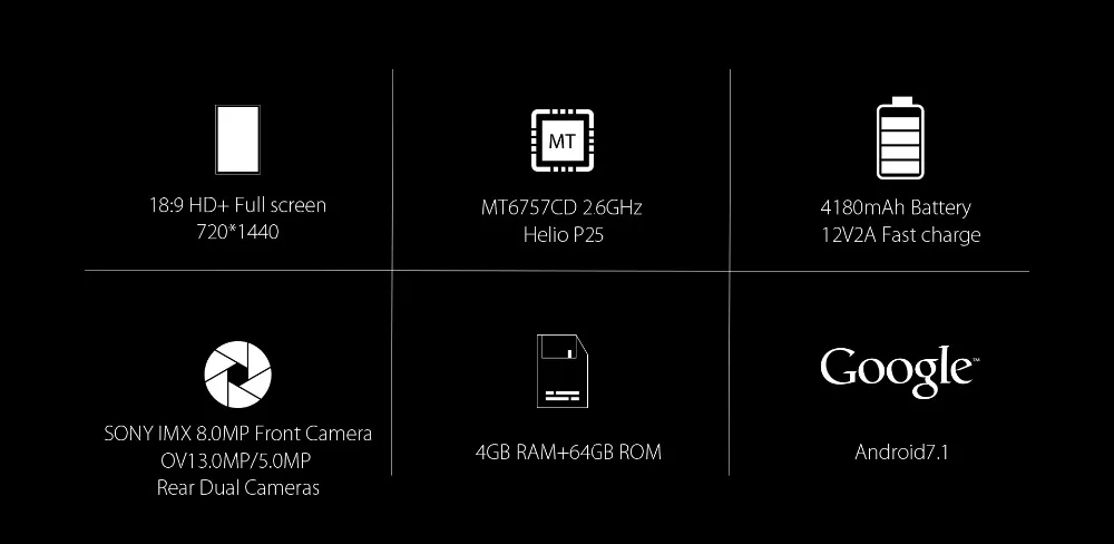 Blackview BV9000 Helio P25 Octa Core Smartphone 5.7&quot IP68 Waterproof 2.6GHz 4G RAM 64G ROM 4180mAh Android 7.1 NFC Mobile Phone |