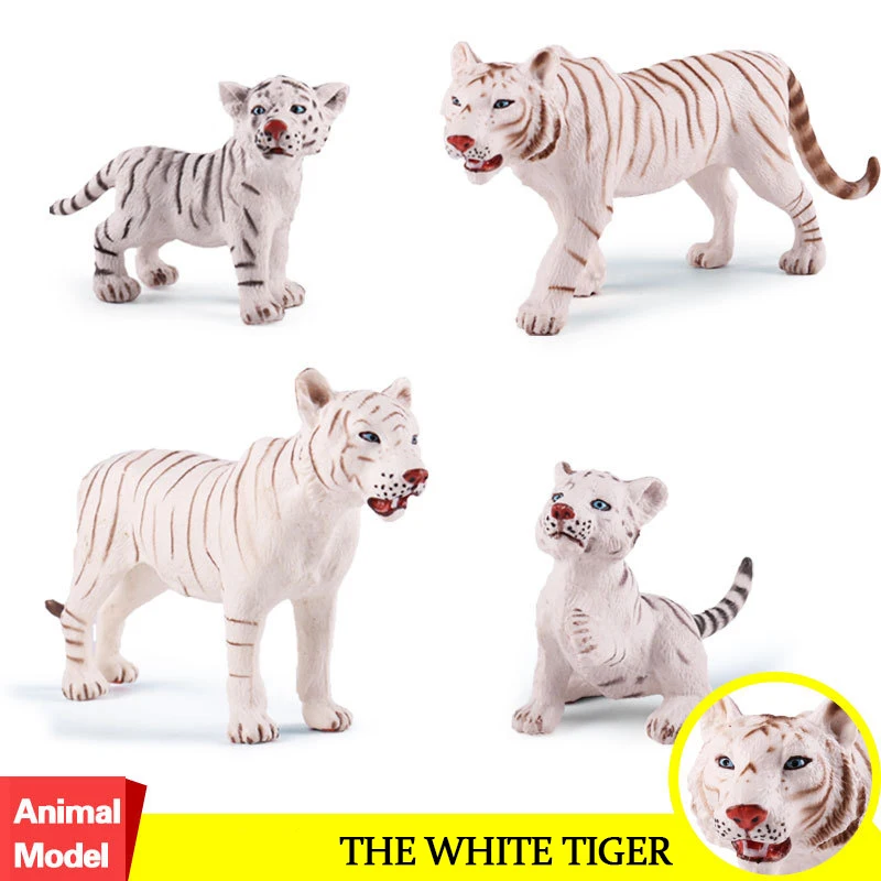 

Action Toys Wildlife Animal Female White Tiger PVC Model Collectible Doll Figure Collection For Kid Children's Gift