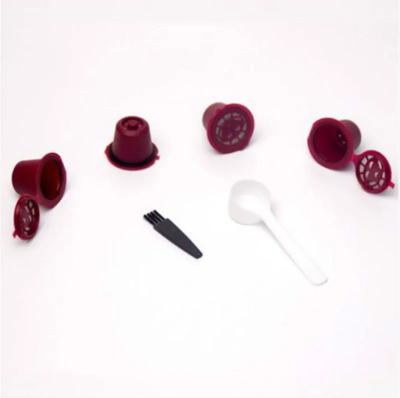 4x многоразового многоразовые капсулы Кофе с кофе для кофеварками Nespresso ложка