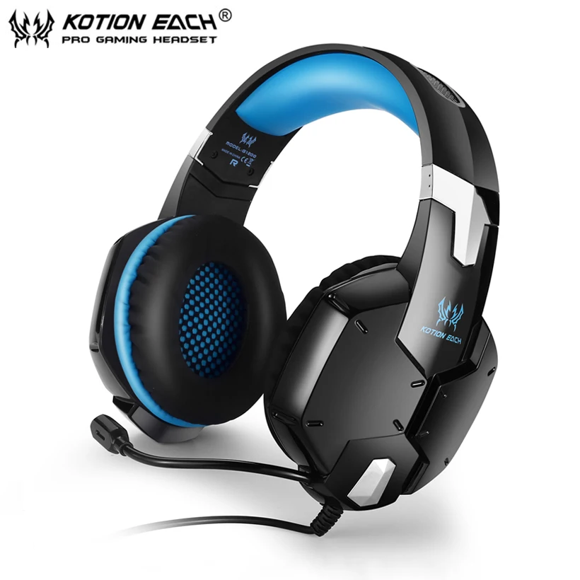 Игровые наушники KOTION EACH G1200 с микрофоном стереогарнитура разъемом 3 5 мм для ПК