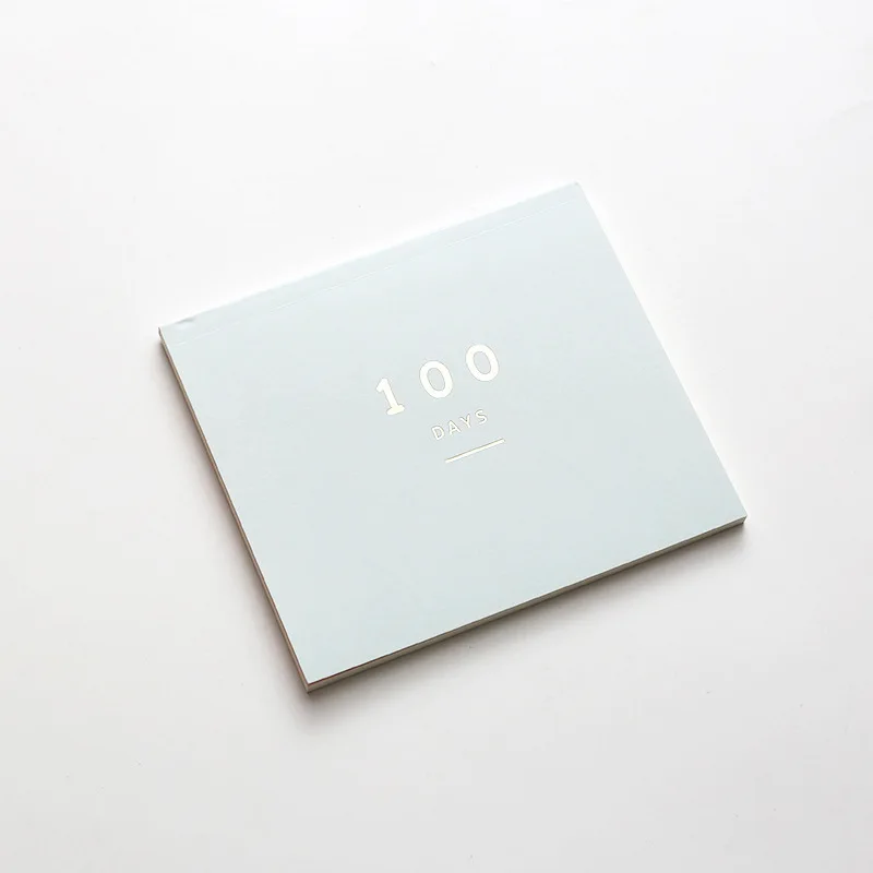 Blue 100 BLINGIRD ежедневный блокнот 100 ежедневный план Корейский простой стиль график основа эффективность ручной поверхности милый планировщик канцелярские принадлежности - Цвет: Blue 100