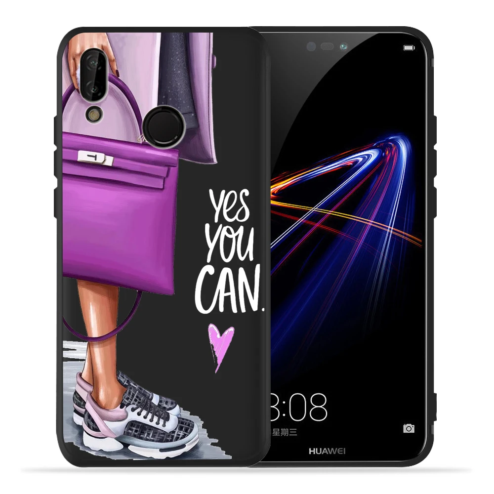 Роскошный чехол для телефона на высоком каблуке девушек Huawei P20 Lite Pro P30 P8Lite P9Lite 2017 P