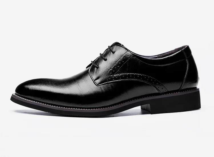 Black Бренд PHLIY СЮАНЬ Мужская Мода Туфли Из Натуральной Кожи Острым Носом Свадебные Туфли Британский Стиль Chaussures Homme кроссовки мужские - Цвет: Black