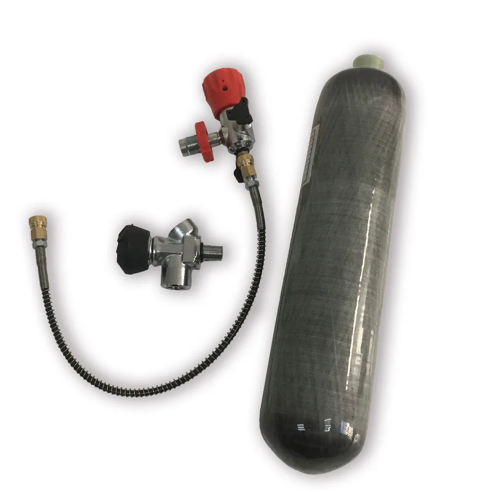 AC102301 2L 4500PSI углеродного волокна цилиндра с клапаном и АЗС дыхание воздушный