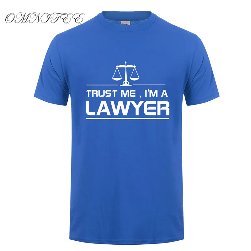 Omnitee новый летний Стиль поверь мне я юрист футболки для мужчин с коротким рукавом