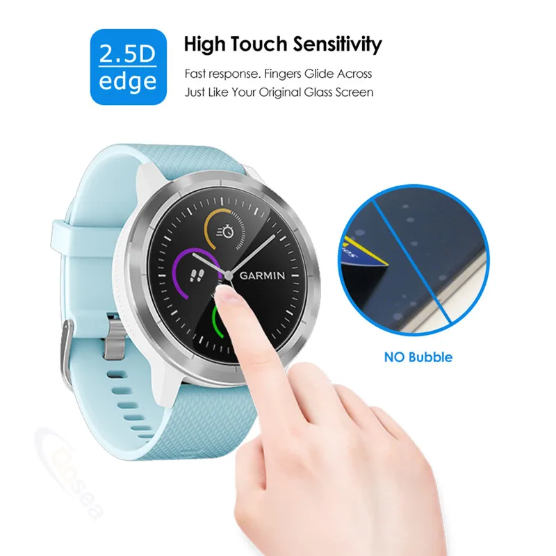 Закаленное стекло Qosea для Garmin Vivoactive Trainer 3 ультратонкая Взрывозащищенная пленка