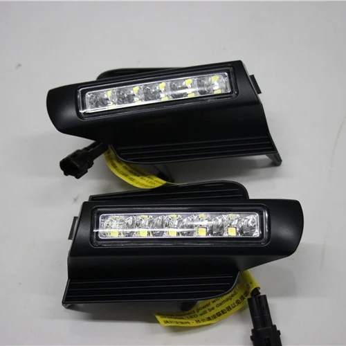 Светодиодный фары дневного света для Toyota Prado 120 LC120 GRJ120 Land cruiser 2003~ 2009 Противотуманные фары drl бампер свет