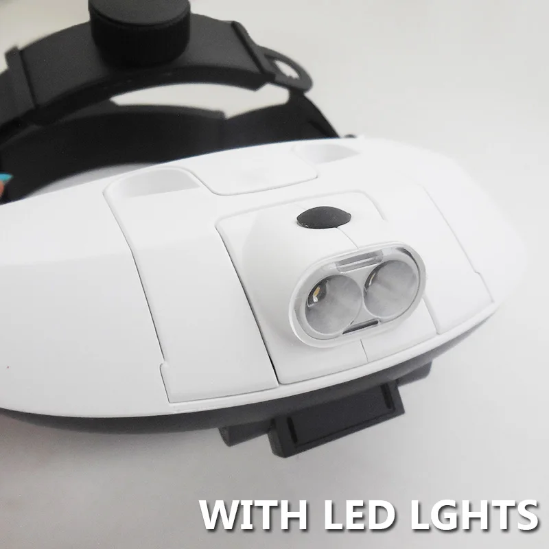 2 светодио дный лупы с головкой для ношения гарнитуры зубные хирургические