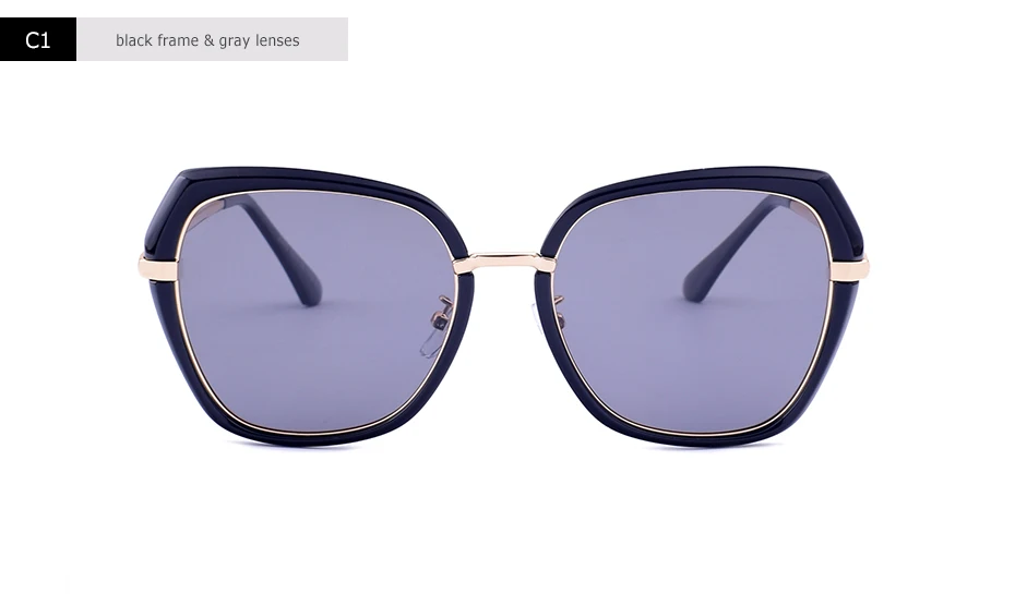 gray lens Blanche Мишель солнцезащитные очки с квадратными линзами с Для женщин Поляризованные UV400 солнцезащитные очки Для женщин вождения gafas de sol mujer Винтаж Óculos - Цвет линз: gray lens