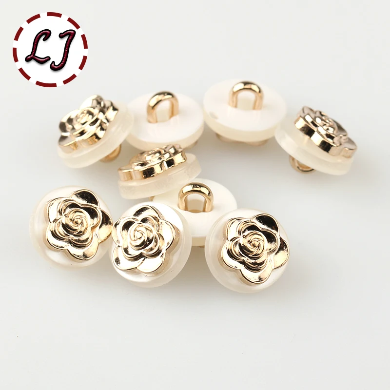 Free shipping new fashion button 10pcs/lot combined buttons white round zinc alloy T-shirt sewing accessories | Дом и сад