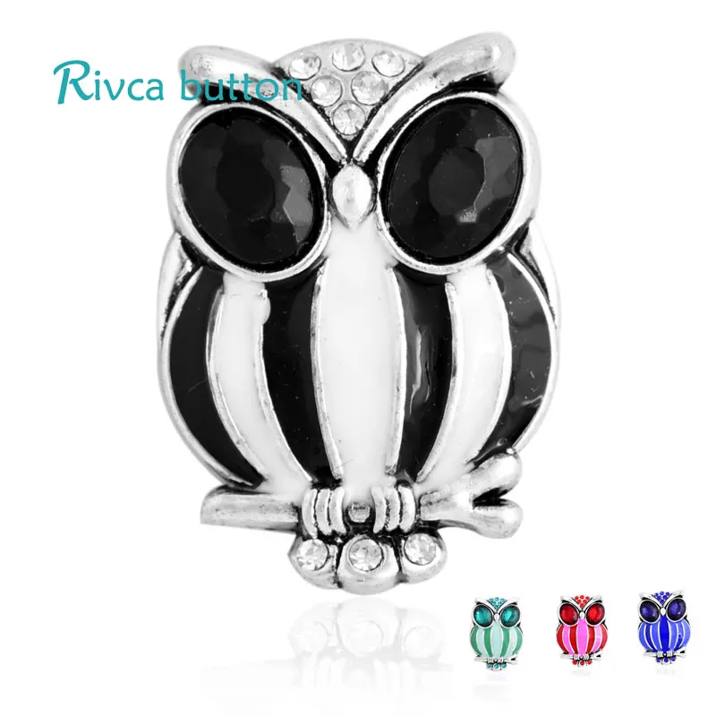 D03441 Rivca Snap Button Jewelry Crystal style 18mm Bracelets Men Colorful Rhinestone Charm For Women | Украшения и аксессуары