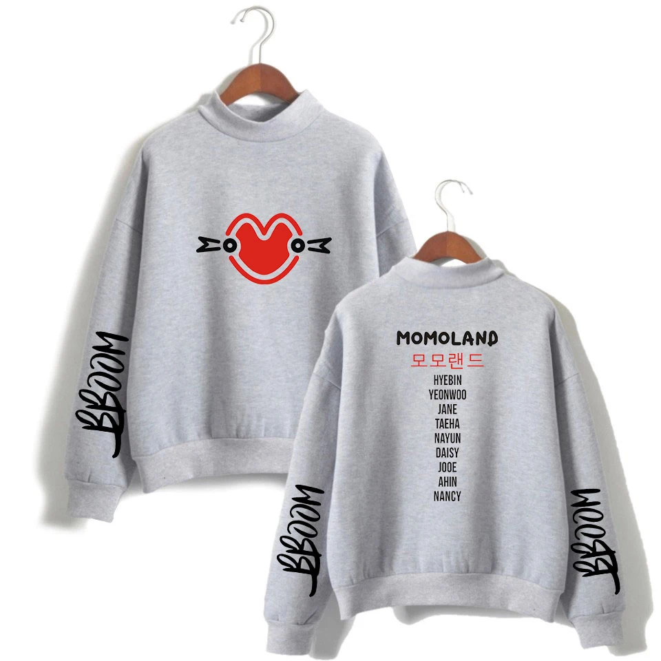 LUCKYFRIDAYF MOMOLAND Album I'm So Hot 2D печать женщин/мужчин одежда водолазки с длинным рукавом