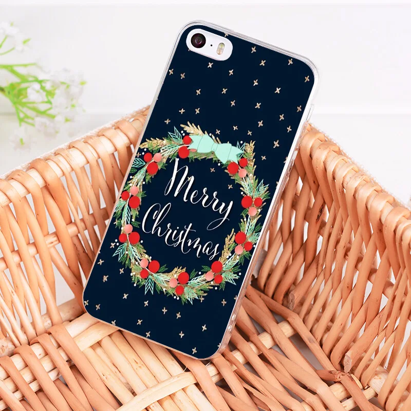 Laumans Рождество узор ультра тонкий мультфильм чехол для телефона Apple iPhone 8 7 6 S Plus X 5
