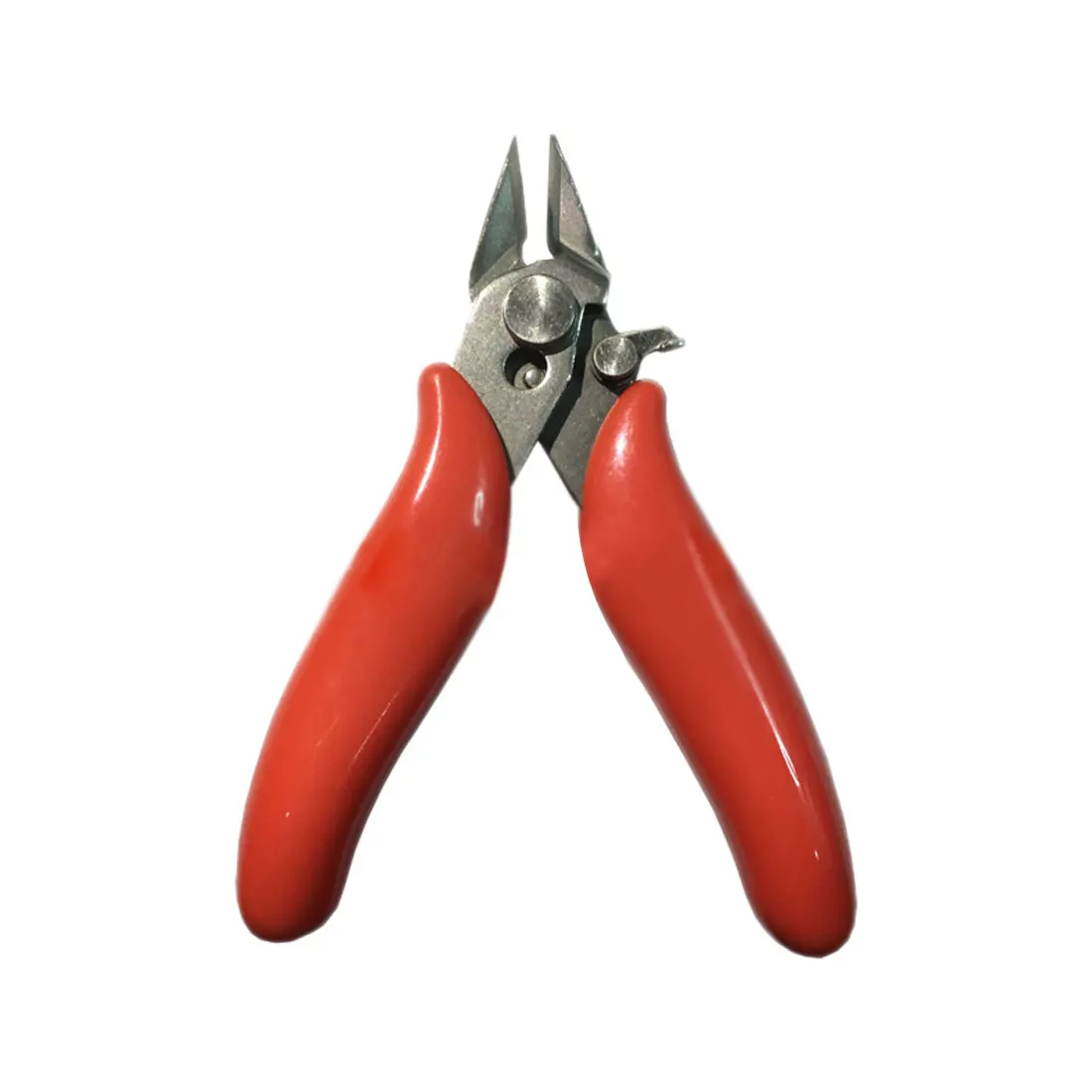 Stainless steel red Мини-кусачки для кабеля, боковые ножницы для резки, плоскогубцы с замком, щипцы, ручной инструмент - Цвет: Stainless steel red