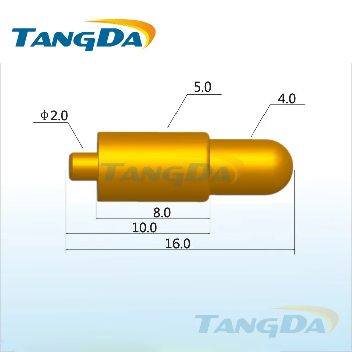 

Tangda pogo штырьковый разъем, телефон, 5*16 мм, 2 А, пружинный штырь, наперсток, разъем для зарядки, штырьковый разъем