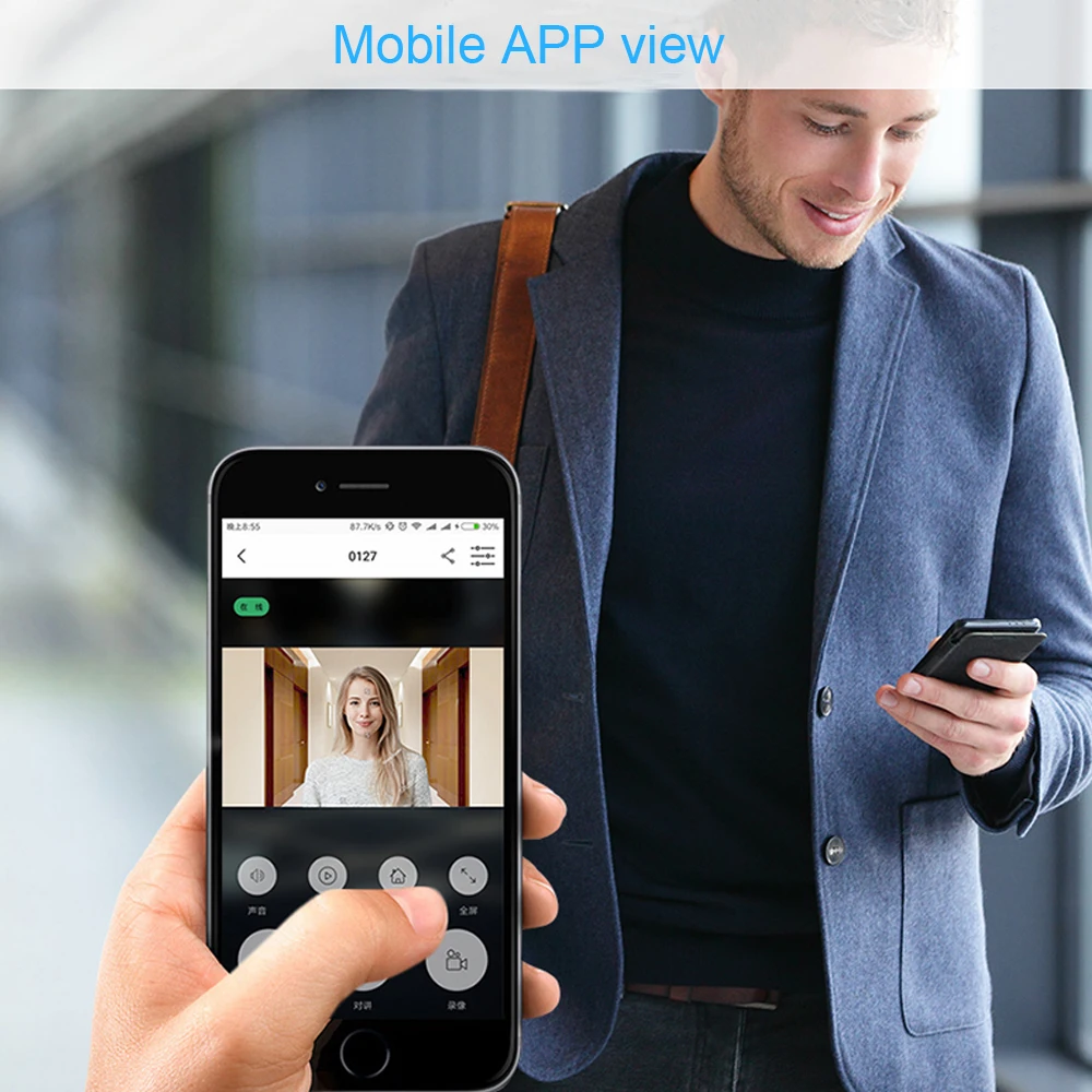 Мобильное приложение JORANK Новый Умный Wi Fi видео домофон беспроводной сенсорный - Фото №1