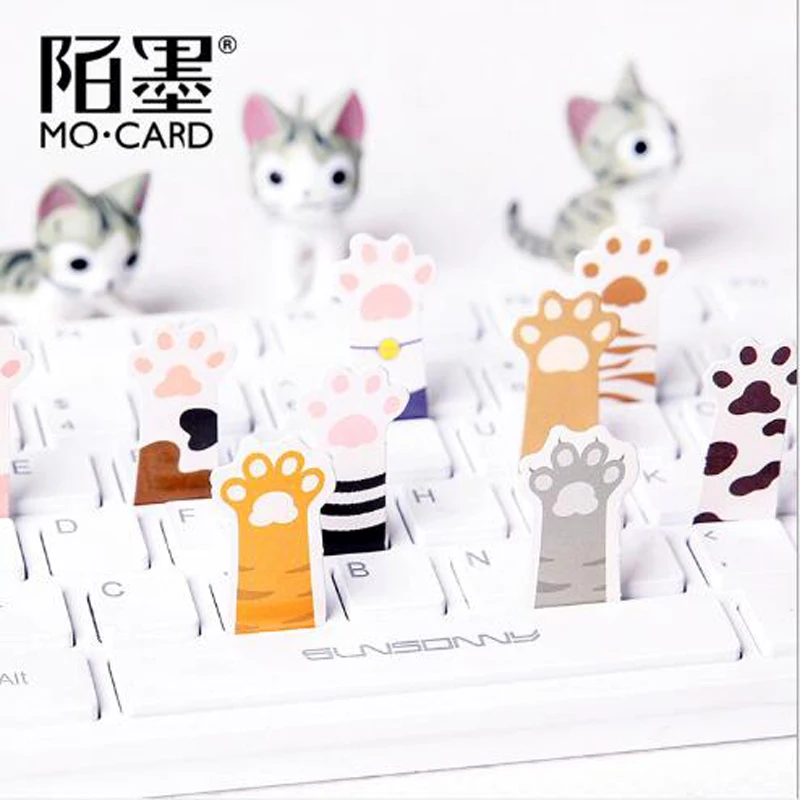 Kawaii Cat's Paw Mini Paper Decoration DIY Scrapbook Notebook Album seal Sticker Stationery Holiday gift Girl 45Pcs/box | Канцтовары