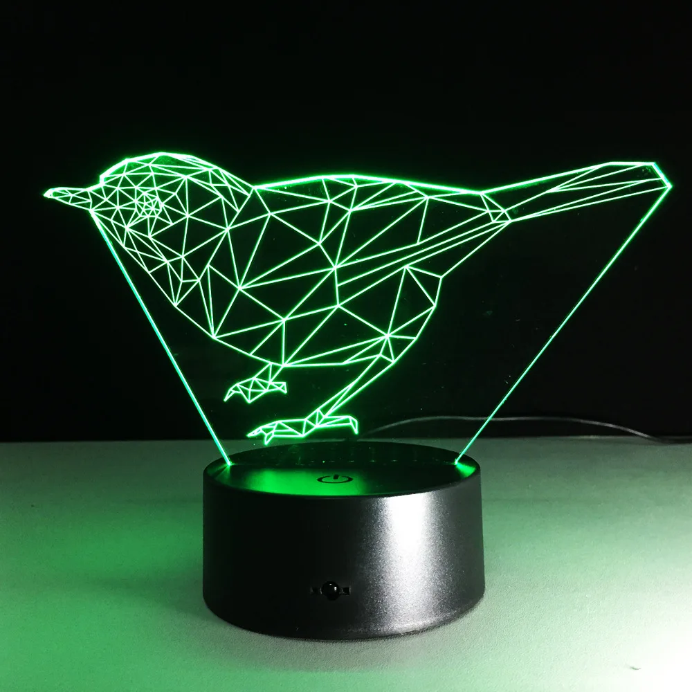 Новинка светодиодные 3d светильники Luminaria внешний аккумулятор светодиодная лампа