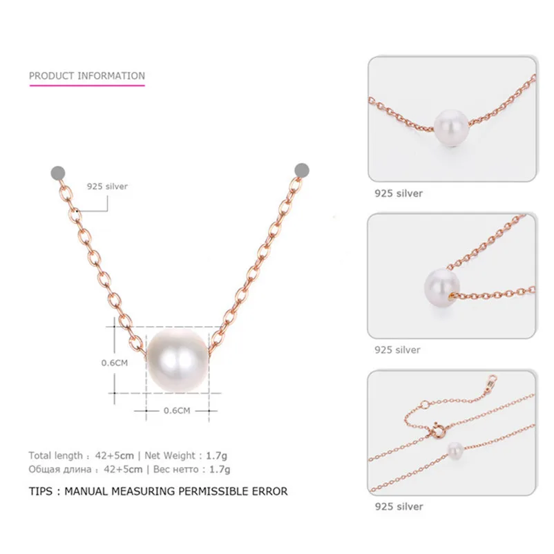 Ожерелья из чистого серебра 100% пробы с подвесками для женщин ожерелье круглым