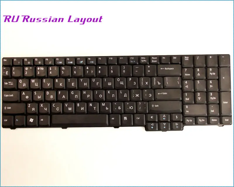Новая русская клавиатура для ноутбука Acer Aspire 5737 5737Z 5737G 5737ZG 9400 9420 9300-5349 Черная |