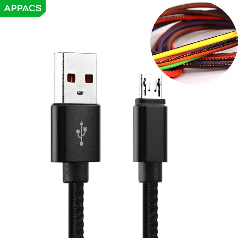 APPACS Забавный термальный датчик Micro USB кабель Модный PU физический тепловой с