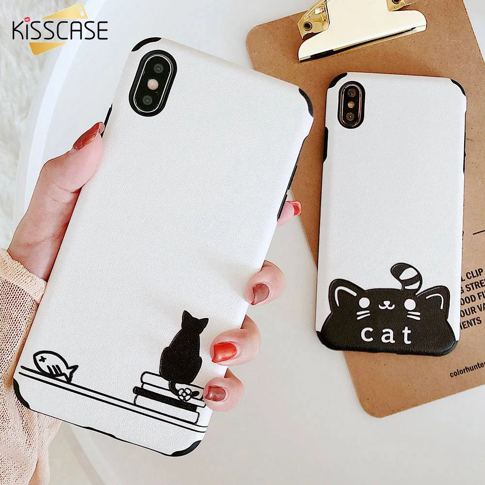 KISSCASE Cat Прекрасный чехол для iPhone 8 7 X XS XR MAX 6 6s шикарная Милая задняя крышка Plus
