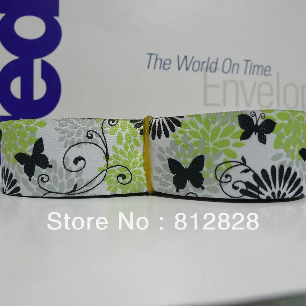 Жаккардовая лента с бабочкой 1 1/2 дюйма 38 мм|ribbon wide|flower ribbonribbon 38mm |