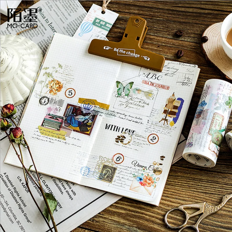 10cm*5m story of european washi tape DIY decoration scrapbooking planner masking adhesive label sticker stationery | Канцтовары для