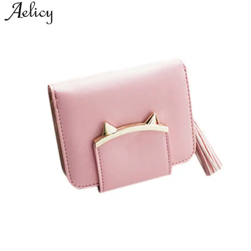 Aelicy роскошный модный короткий кошелек с кисточками Женский мини для карт из