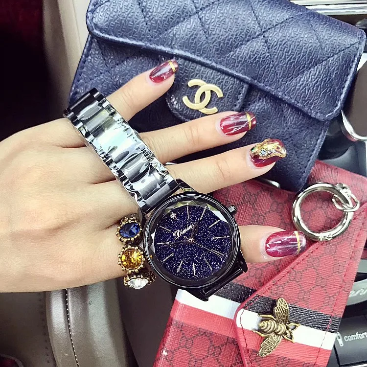 Для женщин подарок Bling Кварцевые часы модные повседневное женские блестящие часы платье с кристалалми и стразами роскошные для женщи