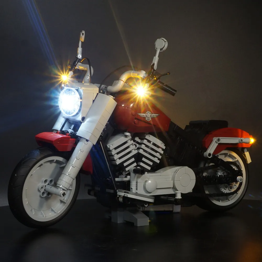Светодиодный светильник комплект для 10269 Harley Davidson Fat Boy блоки игрушки &quotСделай