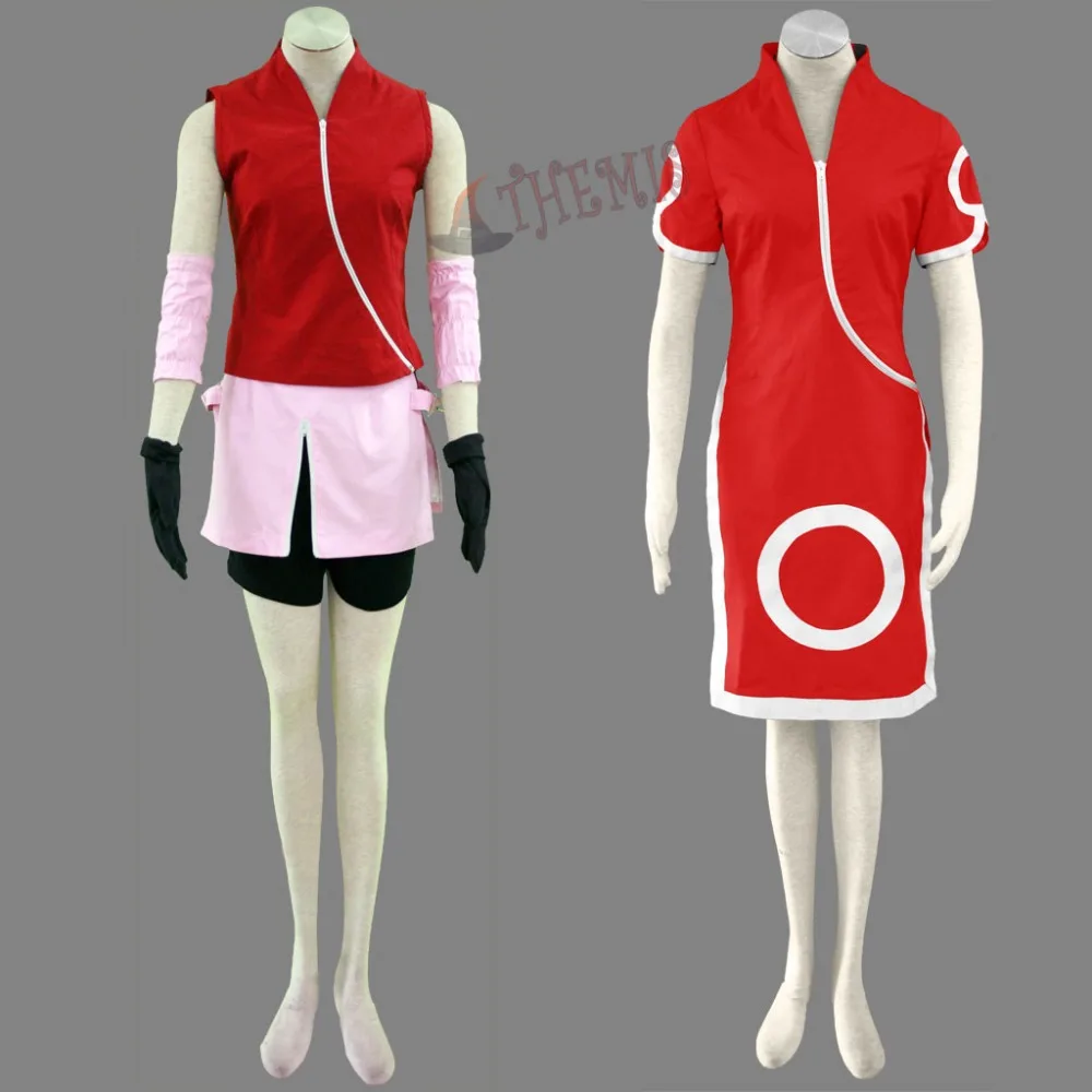 Женский костюм для косплея Athemis Haruno Sakura красное вечернее платье Чонсам с
