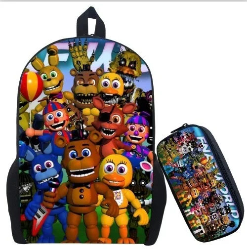 Коричневый Рюкзак Five Nights At Freddy Детский рюкзак для мальчиков и девочек рюкзак с рисунком аниме Five Nights At Freddy - Цвет: Коричневый