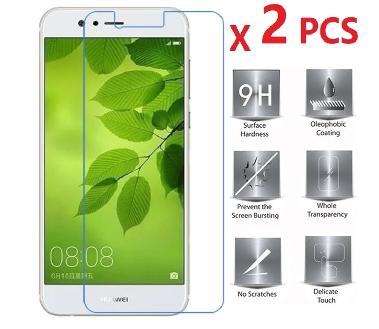 

2 PCS For Huawei Nova 2 Plus Tempered Glass Screen Protector For Nova 2 Plus 2.5D 0.26mm 9H Anti-scratch Premium Shield Guard