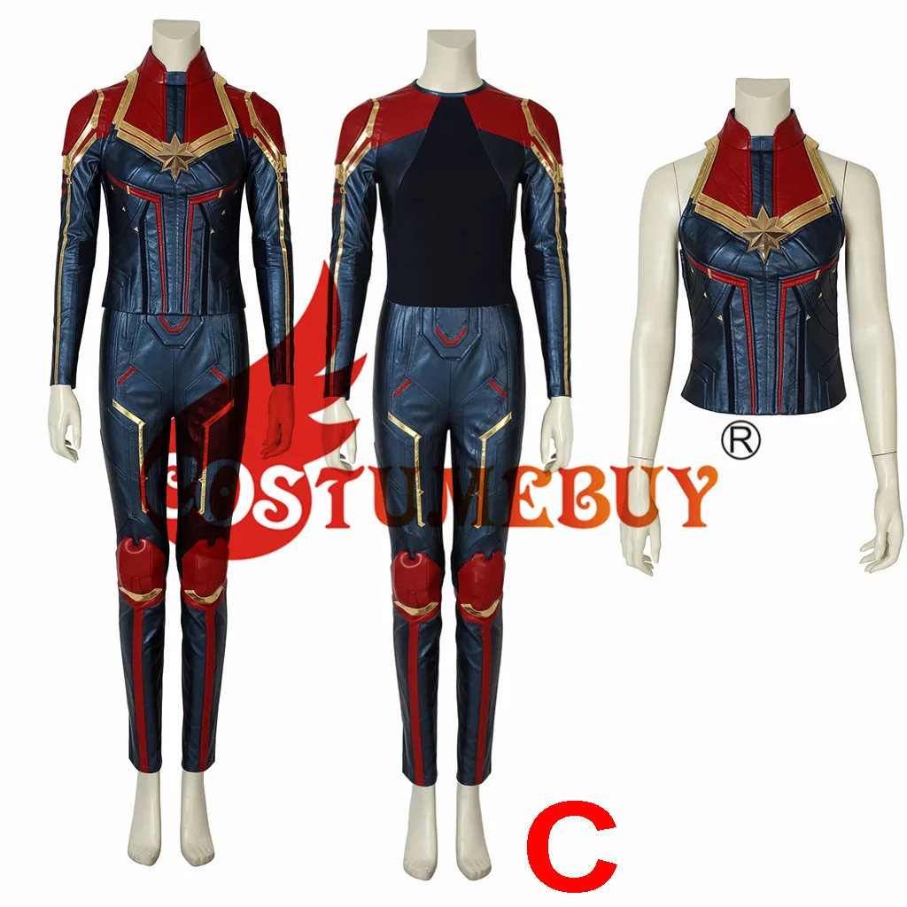 CostumeBuy с героями комиксов Марвел, Косплэй Marvel Кэрол костюм кары Дэнверс супергероя Для женщин фильма Марвел Капитан Косплэй костюм L920