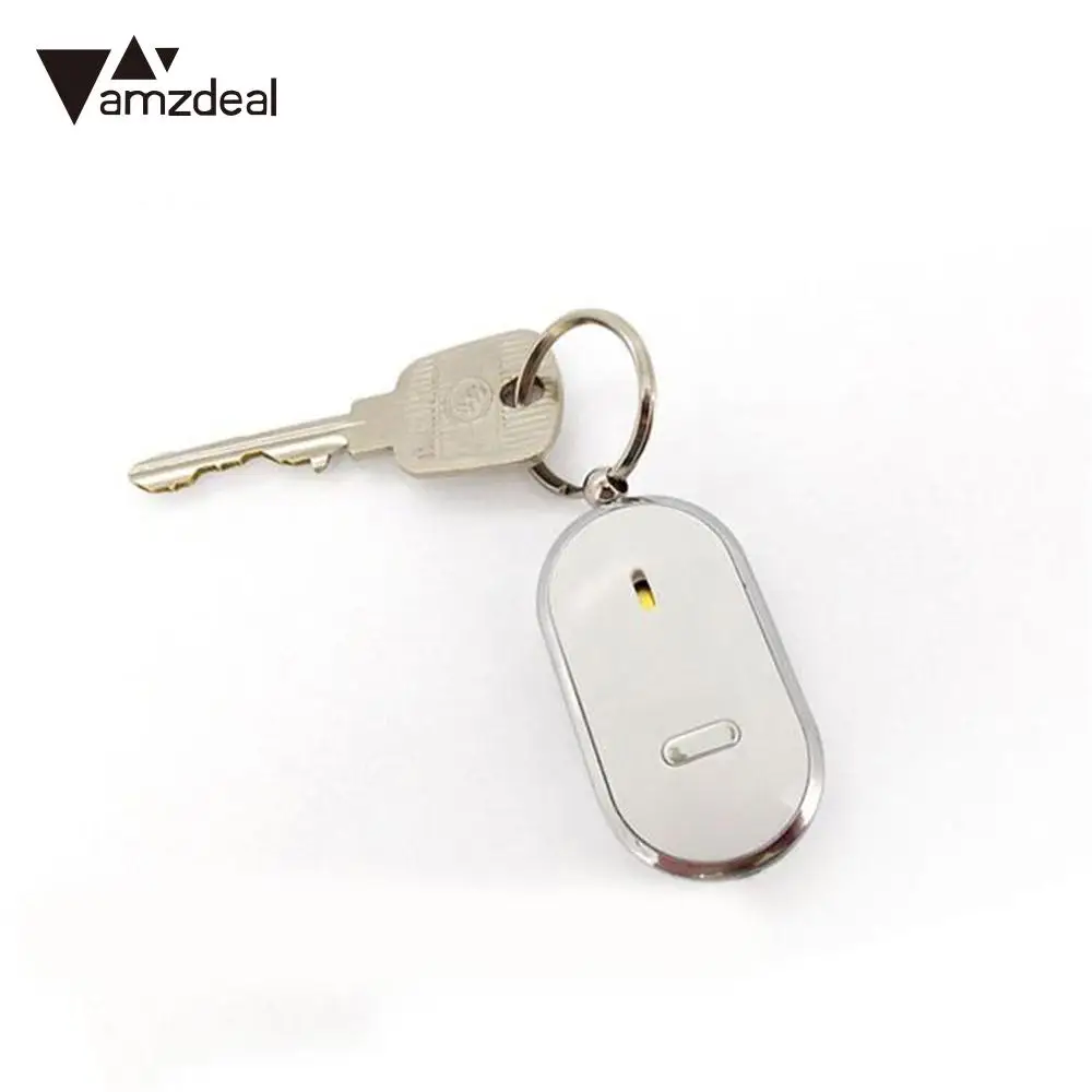 Amzdeal звуковой контроль светодиодный умный ключ искатель анти бирка на случай потери ребенка сумка Pet локатор найти ключи Брелок Трекер случайный цвет