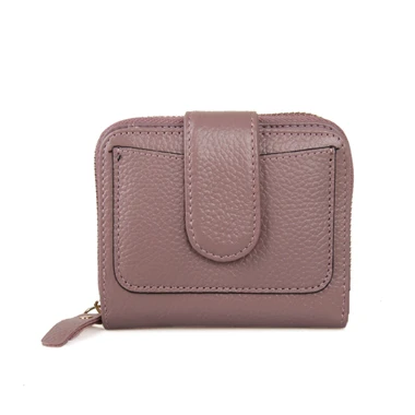 light purple Женские кошельки в западном стиле, на молнии и застежке, из коровьей кожи, снаружи+ из искусственной кожи, внутри, Женский кошелек, большая вместительность, Billetera - Цвет: light purple