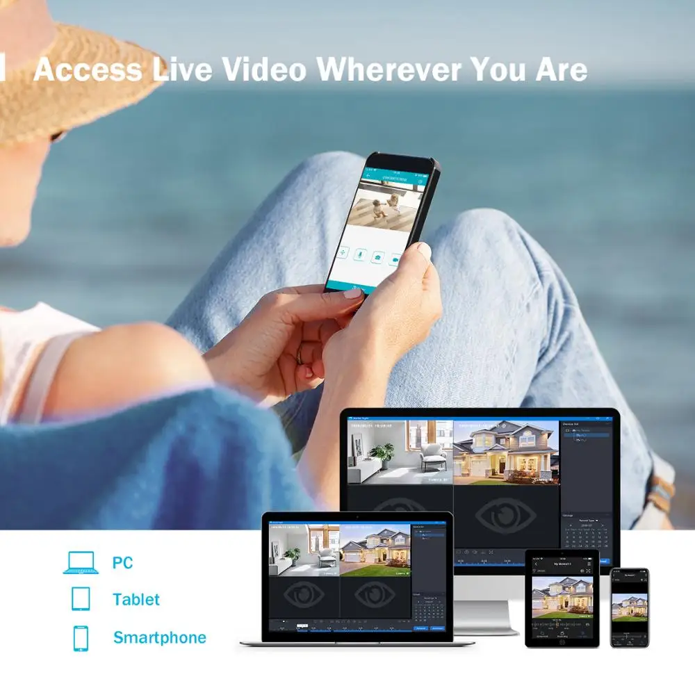 ANNKE профессиональная 2MP POE Система безопасности 4K 8CH сетевой видеорегистратор с 4x