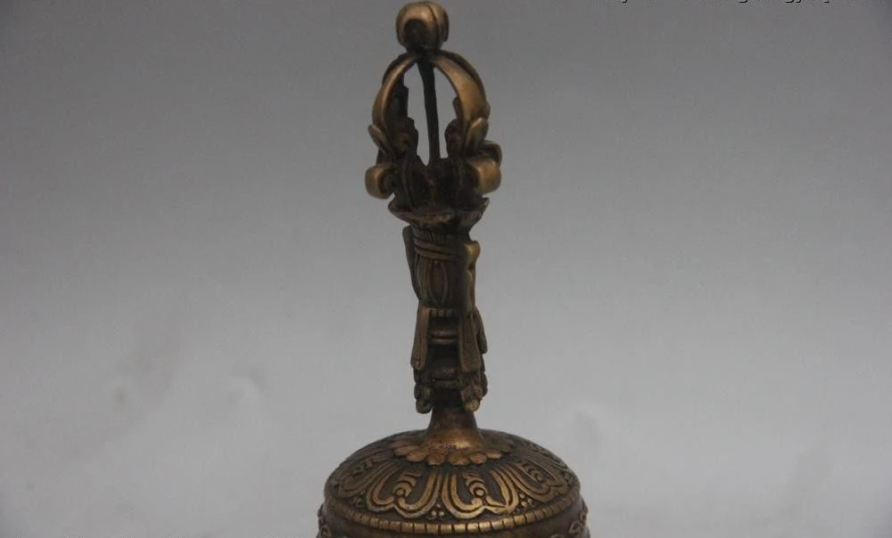 7 Tibet Bronze Carving Buddha Statue Small Bell Bells Phurba Dagger Holder FaQi | Statues &amp Sculptures