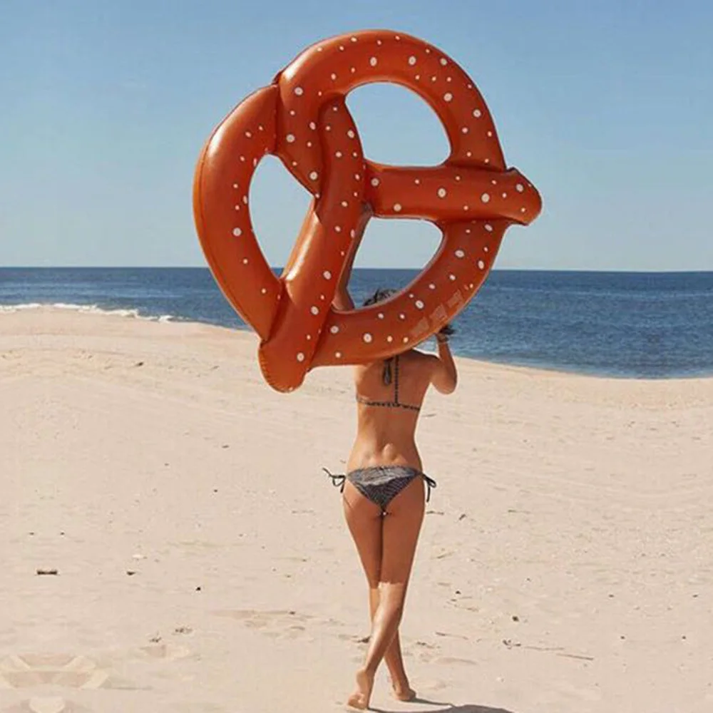 Pretzel плавающий бассейн плавает надувной матрас круг Кольцо Буй Kickboard водная лодка