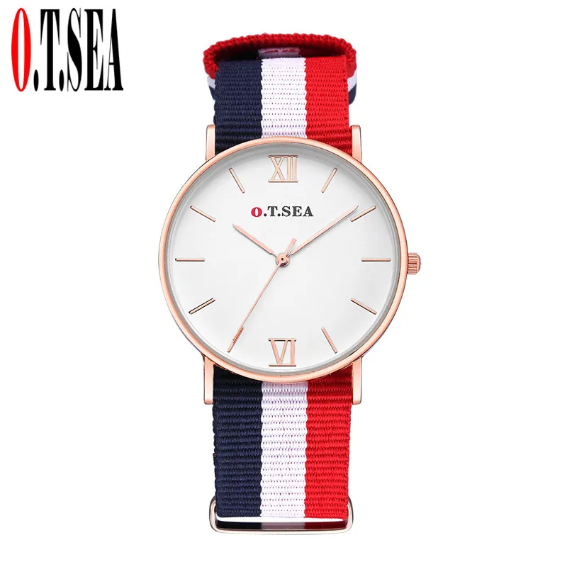 Hot Sales O.T.SEA Brand Soft Nylon Band Watches Men Women Military Sports Quartz Wristwatches Relogio Masculino | Наручные часы