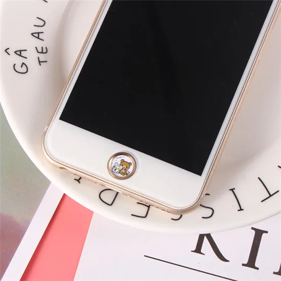 4 Мультяшный милый Единорог Touch ID Home кнопка наклейка для iPhone 8 7 6S Plus 5s SE 5C для iPad Air 2 Mini 4 панель дверного замка для отпечатка пальца - Цвет: 4