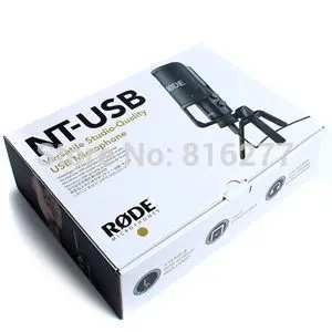 Rode NT-USB, профессиональный конденсаторный микрофон для записи, USB, компьютерный микрофон, Поддержка ios, с поп-фильтром и настольной подставкой