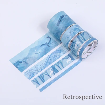 JIANWU 4 шт./компл. васи ленты DIY Цветная серия пуля Дневник Декор клейкие ленты наклейки скрапбук поставки наклейки kawaii - Цвет: suhui